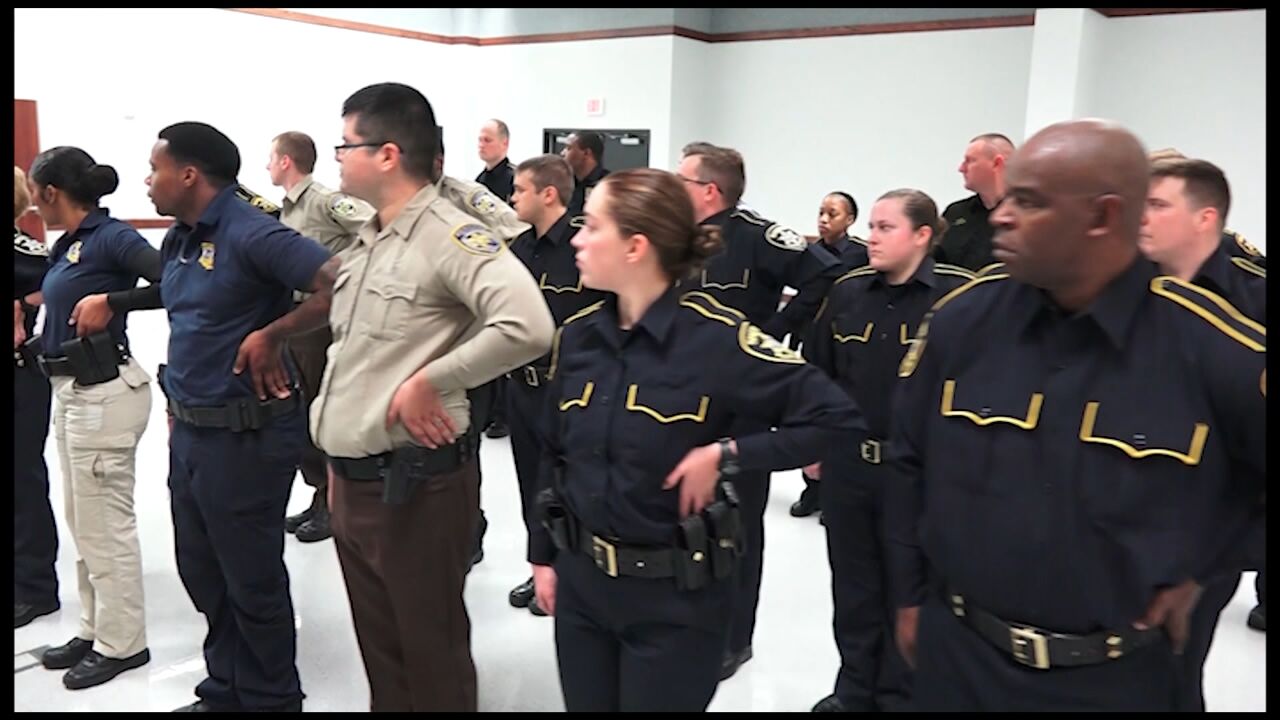 Law enforcement recruit training class